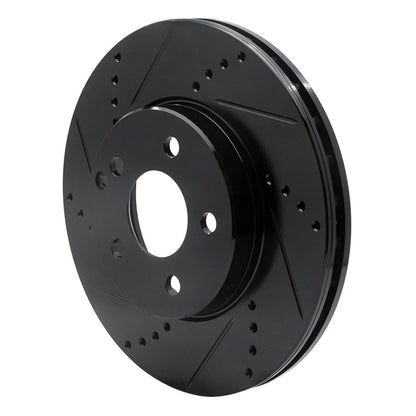 R1 Concepts R1 03-09 Mercedes-Benz E320 Front Left Drilled & Slotted Black Brake Rotor