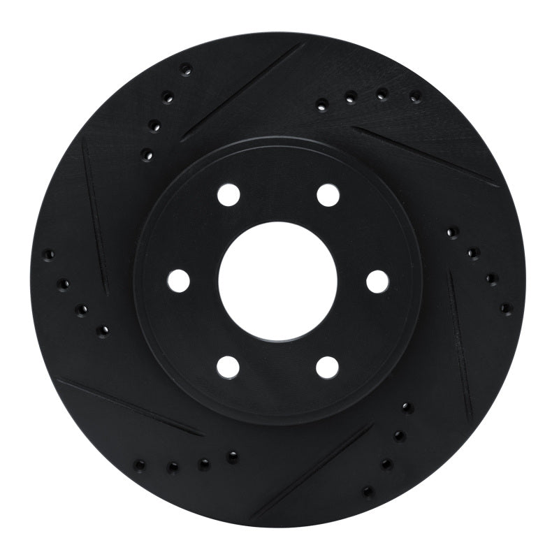 R1 Concepts R1 16-22 Nissan NP300 Frontier (Mexico) Front Left Drilled & Slotted Black Brake Rotor