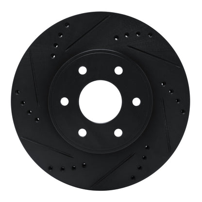 R1 Concepts R1 16-22 Nissan NP300 Frontier (Mexico) Front Left Drilled & Slotted Black Brake Rotor