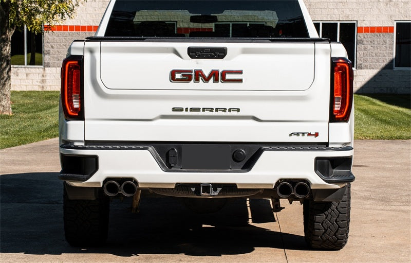 CORSA Performance Corsa 19-23 GMC Sierra 1500 Cat-Back Dual Rear Exit with Twin 4in Black Powder Coat Pro-Series Tips