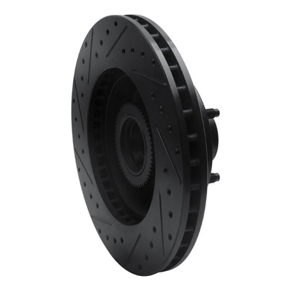 R1 Concepts R1 03-03 Dodge Ram 1500 Van Front Right Drilled & Slotted Black Brake Rotor