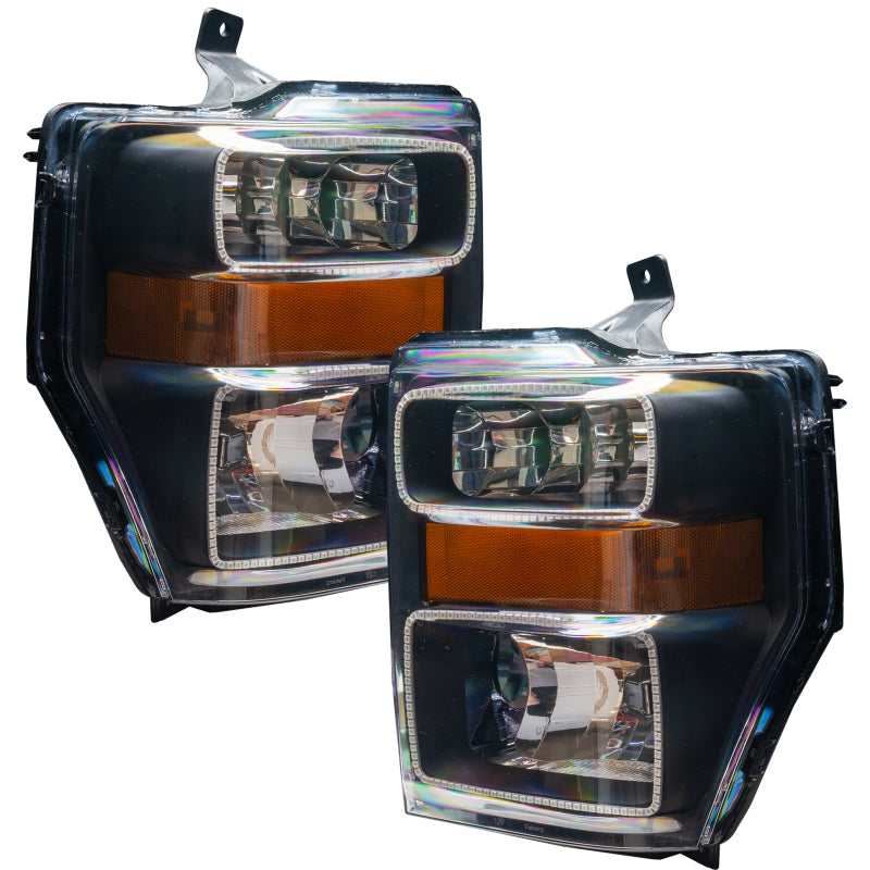 ORACLE Lighting Oracle 08-10 Ford F250/350 LED HL - Black - ColorSHIFT w/ 2.0 Controller