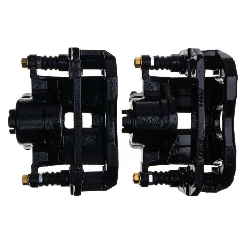 PowerStop Power Stop 01-03 Acura CL Front Black Caliper - Pair w/Bracket