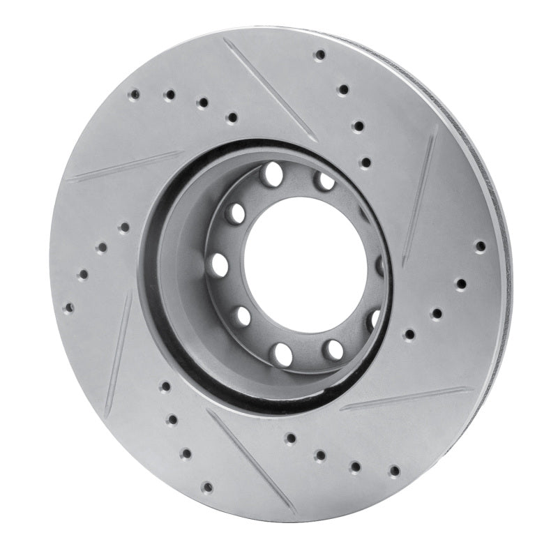 R1 Concepts R1 72-74 Mercedes-Benz 350SL Front Left Drilled & Slotted Silver Brake Rotor