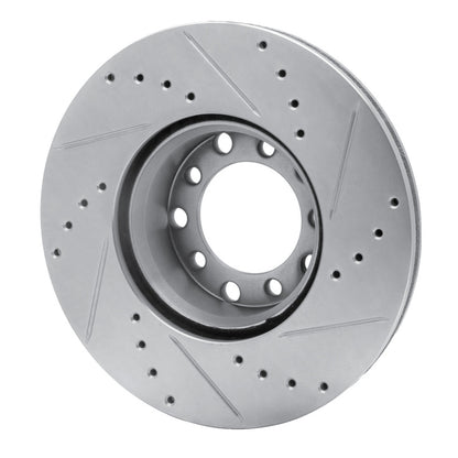 R1 Concepts R1 72-74 Mercedes-Benz 350SL Front Left Drilled & Slotted Silver Brake Rotor