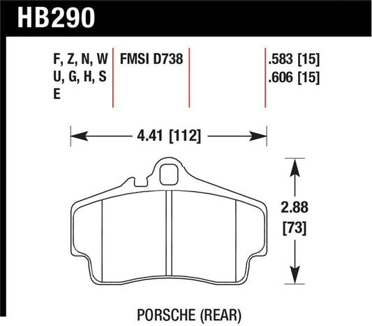 Hawk Performance 98-10 Porsche 911 Carrera 2 / 07-12 Boxster S DTC-70 Race Rear Brake Pads