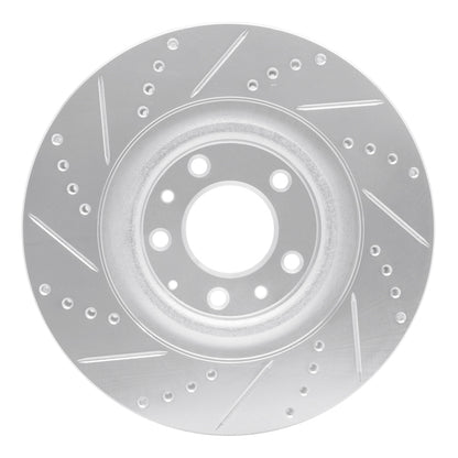 R1 Concepts R1 07-15 Mazda CX-9 Front Right Drilled & Slotted Silver Brake Rotor