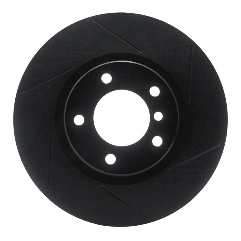 R1 Concepts R1 95-02 BMW M3 Left Front Slotted Black Brake Rotor
