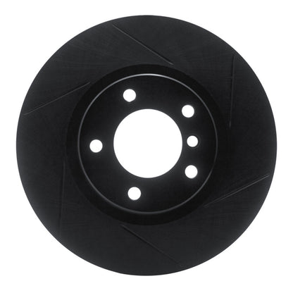R1 Concepts R1 95-02 BMW M3 Left Front Slotted Black Brake Rotor