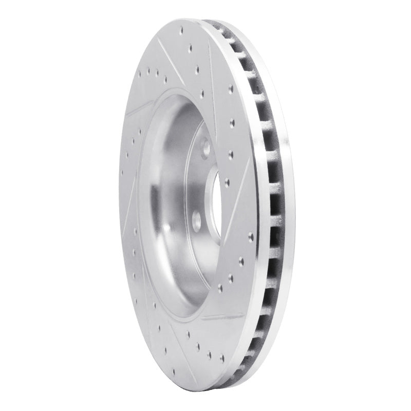 R1 Concepts R1 11-22 Dodge Durango Front Left Drilled & Slotted Silver Brake Rotor
