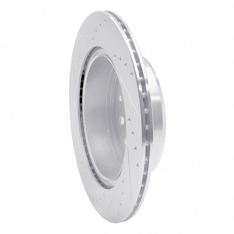R1 Concepts R1 93-98 Toyota Supra Rear Right Drilled & Slotted Silver Brake Rotor