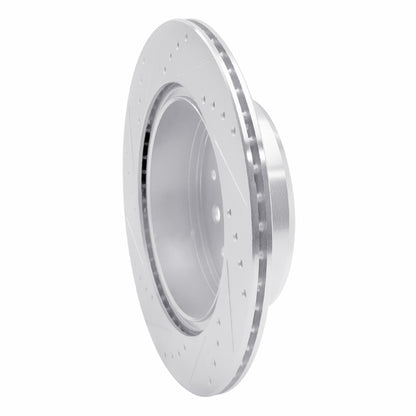 R1 Concepts R1 93-98 Toyota Supra Rear Right Drilled & Slotted Silver Brake Rotor