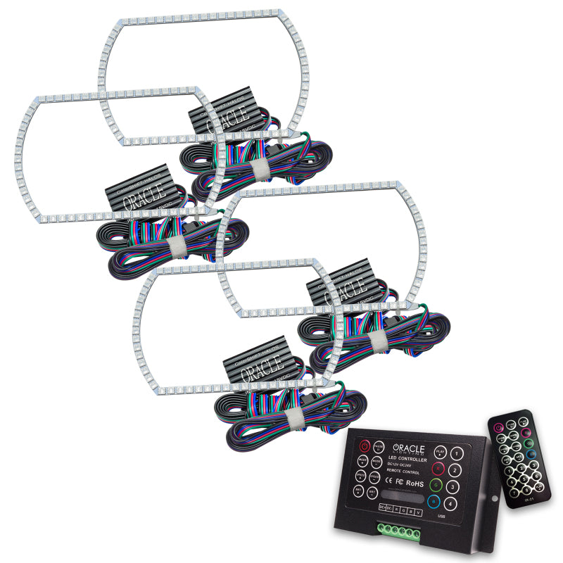 ORACLE Lighting Oracle Chevy Silverado 07-13 Halo Kit Square Style - ColorSHIFT w/ 2.0 Controller