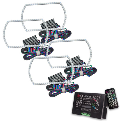 ORACLE Lighting Oracle Chevy Silverado 07-13 Halo Kit Square Style - ColorSHIFT w/ 2.0 Controller