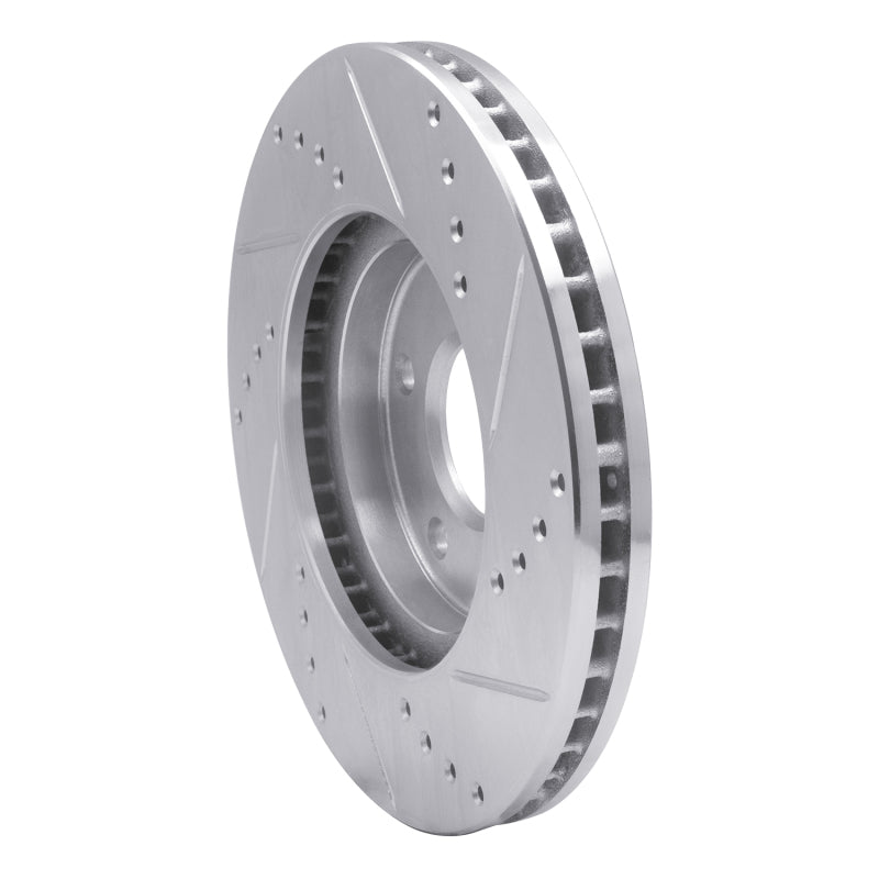 R1 Concepts R1 02-17 Infiniti Q45 Front Left Drilled & Slotted Silver Brake Rotor