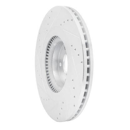 R1 Concepts R1 12-17 Genesis G80 Front Right Drilled & Slotted Silver Brake Rotor