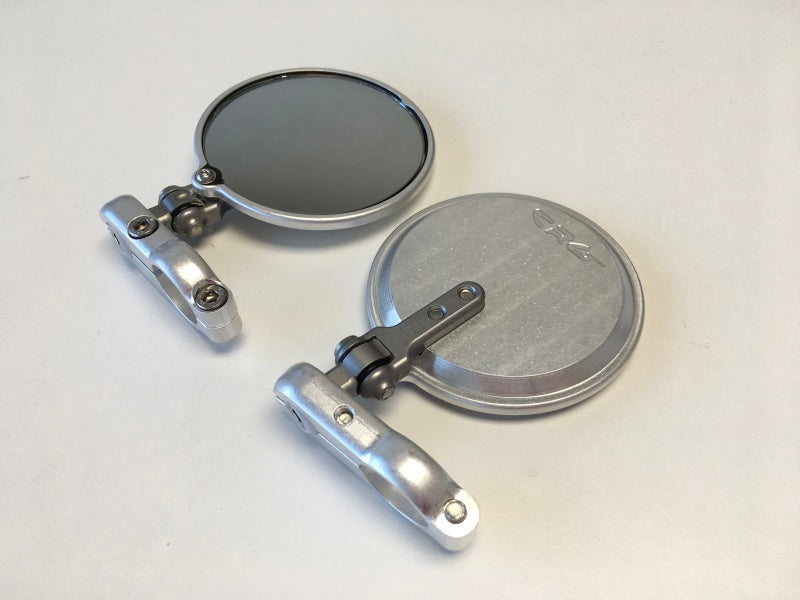 CRG Constructors CRG Hindsight Folding 3 in. Round Bar-End Mirror Right - Silver