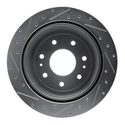 R1 Concepts R1 04-11 Ford F-150 RWD Rear Right Drilled & Slotted Silver Brake Rotor