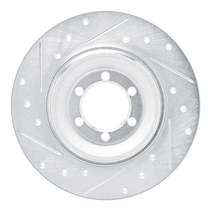 R1 Concepts R1 75-79 Alfa Romeo Sport Rear Left Drilled & Slotted Silver Brake Rotor