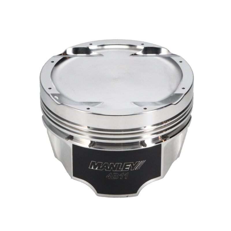 Manley Performance Manley 08+ Mitsubishi 4B11T 86.5mm (+.5mm) -11cc Dome 9.0:1 CR Turbo Tuff Series Piston Set w/ Rings