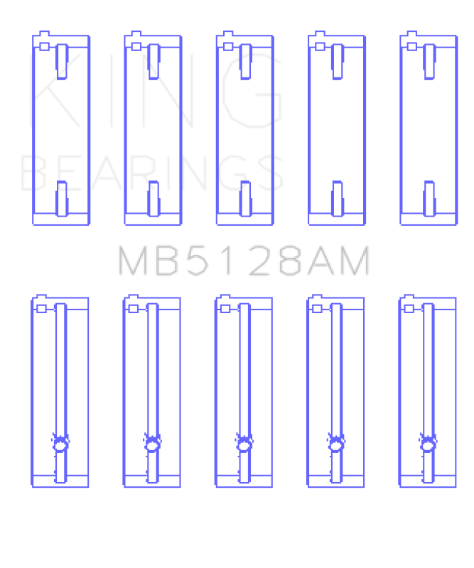 King Engine Bearings Isuzu 4XE1/4XF1/4XC1T (Size STD) Main Bearing Set