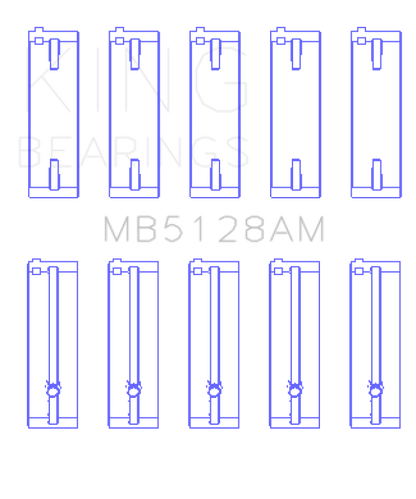 King Engine Bearings Isuzu 4XE1/4XF1/4XC1T (Size STD) Main Bearing Set
