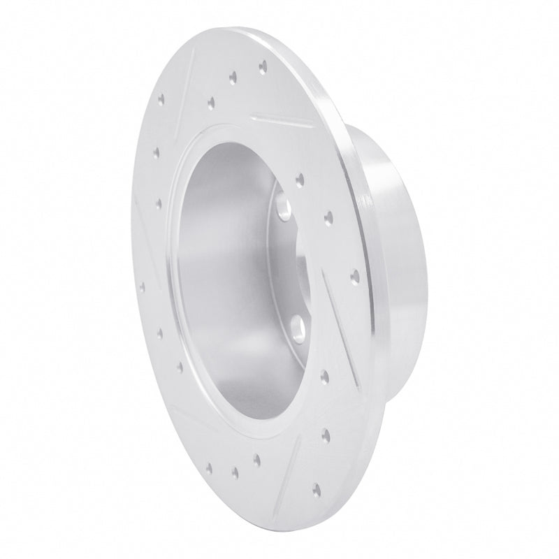 R1 Concepts R1 92-05 Audi A6 (Mexico) Rear Right Drilled & Slotted Silver Brake Rotor