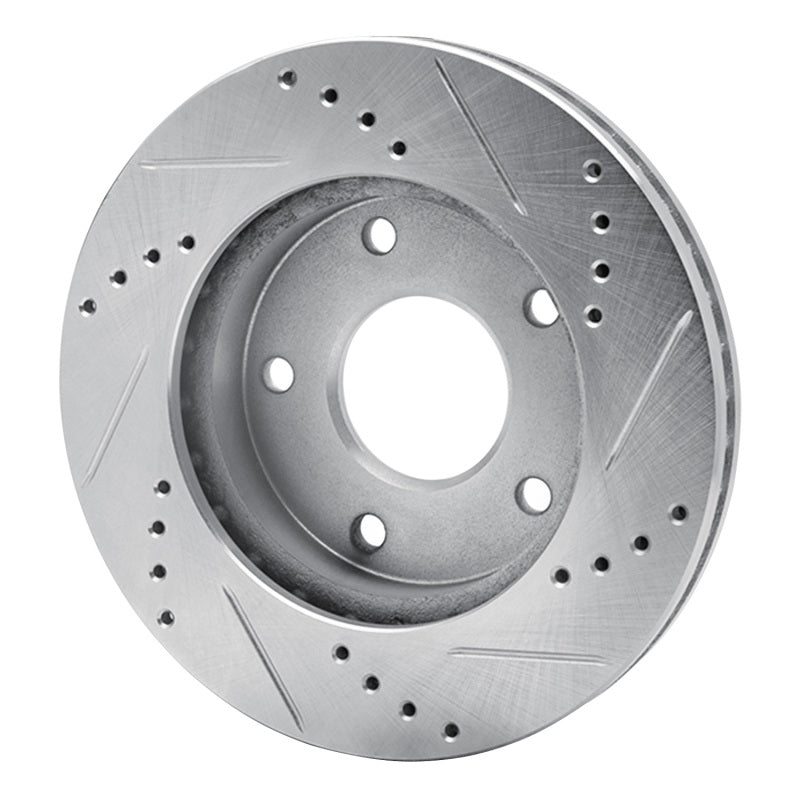 R1 Concepts R1 79-98 Buick Riviera Rear/Front Left Drilled & Slotted Silver Brake Rotor