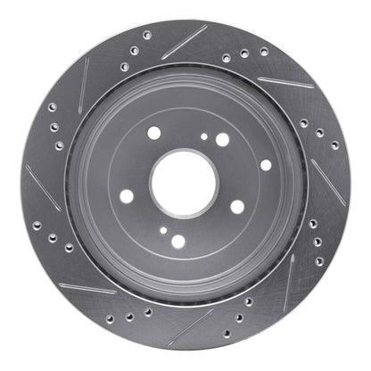 R1 Concepts R1 09-17 Suzuki Grand Vitara (Mexico) Rear Right Drilled & Slotted Silver Brake Rotor