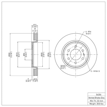 DFC 07-21 Ford F-150 4WD Front Brake Rotor