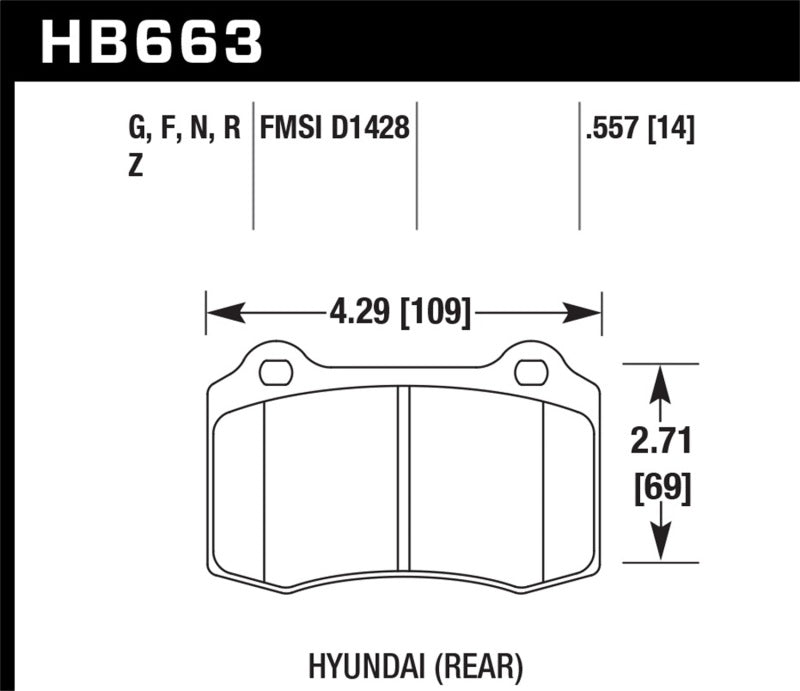 Hawk Performance Hawk 12-15 Tesla Model S HPS 5.0 Rear Brake Pads