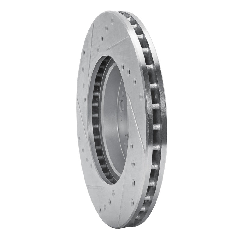 R1 Concepts R1 90-90 Lexus LS400 Front Right Drilled & Slotted Silver Brake Rotor