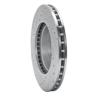 R1 Concepts R1 90-90 Lexus LS400 Front Right Drilled & Slotted Silver Brake Rotor