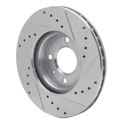 R1 Concepts R1 06-12 Dodge Attitude (Mexico) Front Left Drilled & Slotted Silver Brake Rotor