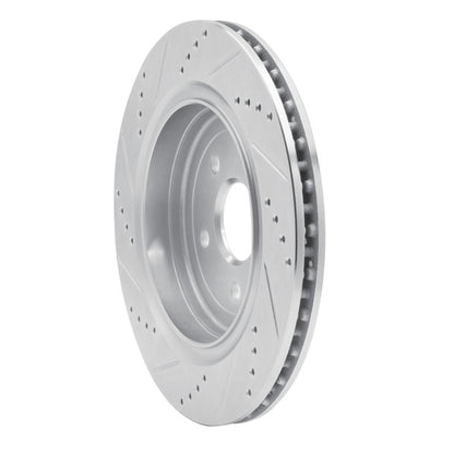 R1 Concepts R1 16-24 Cadillac ATS Rear Right Drilled & Slotted Silver Brake Rotor