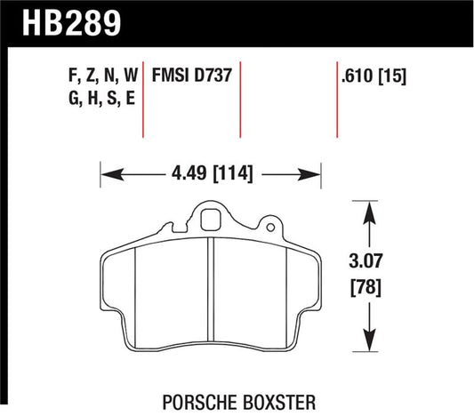 Hawk Performance Hawk 97-08 Porsche Boxster / 07-08 Cayman Blue 9012 Race Front Brake Pads