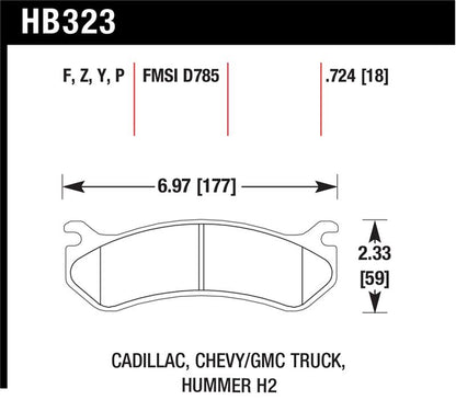 Hawk Performance Hawk Chevy / GMC Truck / Hummer LTS Street Rear Brake Pads