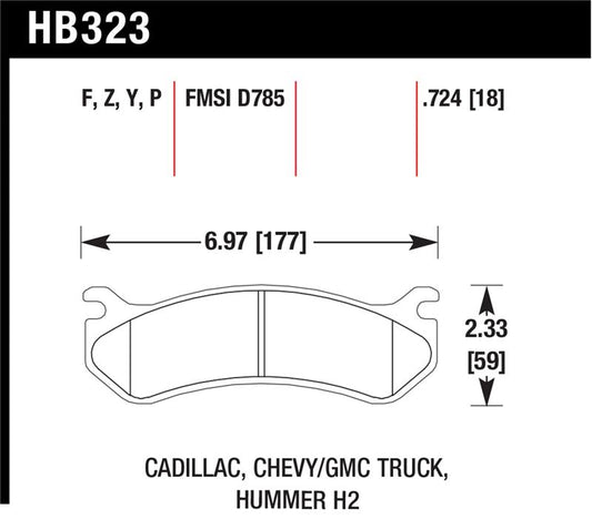 Hawk Performance Hawk Chevy / GMC Truck / Hummer LTS Street Rear Brake Pads