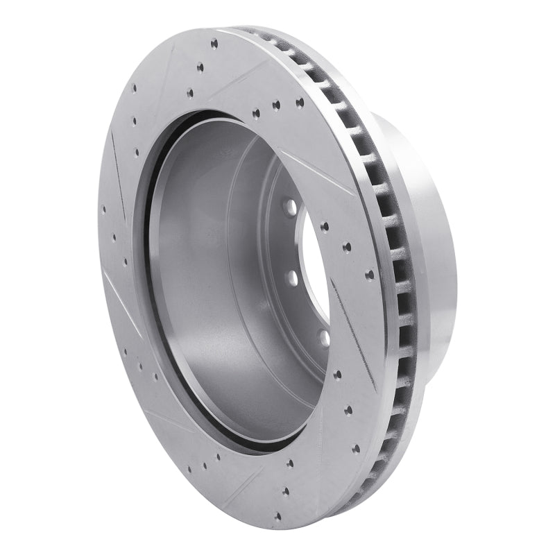 R1 Concepts R1 11-22 Ford F-350 Super Duty 4WD Rear Right Drilled & Slotted Silver Brake Rotor