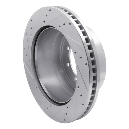 R1 Concepts R1 11-22 Ford F-350 Super Duty 4WD Rear Right Drilled & Slotted Silver Brake Rotor