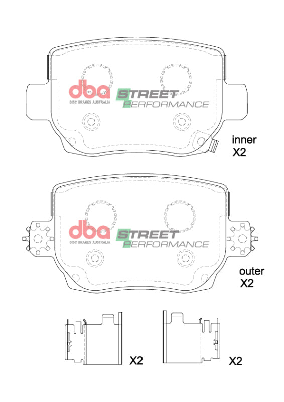 DBA 2019+ Tesla Model 3 Standard/Long Range SP Performance Rear Brake Pads