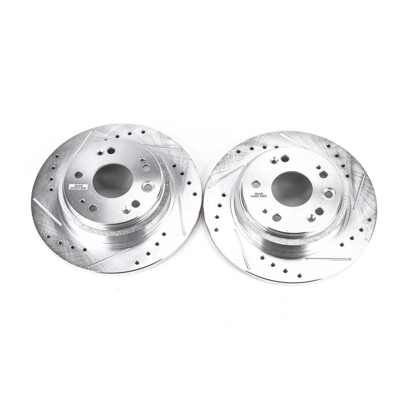 PowerStop Power Stop 02-04 Acura RL Rear Evolution Drilled & Slotted Rotors - Pair