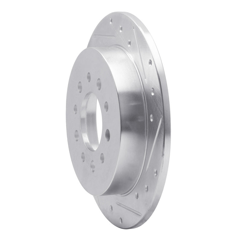 R1 Concepts R1 07-08 Hyundai TIBURON Rear Right Drilled & Slotted Silver Brake Rotor