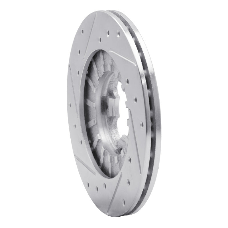 R1 Concepts R1 89-94 Subaru Justy Front Right Drilled & Slotted Silver Brake Rotor
