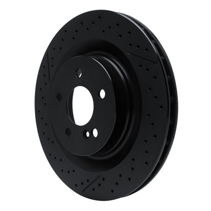 R1 Concepts R1 05-11 Mercedes-Benz CLK63 AMG Rear Drilled & Slotted Black Brake Rotor