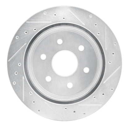 R1 Concepts R1 03-05 Chevrolet Express 2500 Rear Right Drilled & Slotted Silver Brake Rotor
