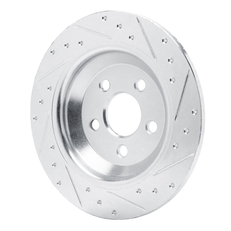 R1 Concepts R1 22-25 Ford Maverick Rear Left Drilled & Slotted Silver Brake Rotor