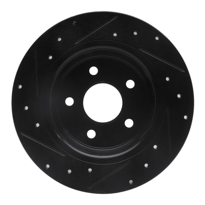 R1 Concepts R1 13-18 Ford Escape Rear Right Drilled & Slotted Black Brake Rotor
