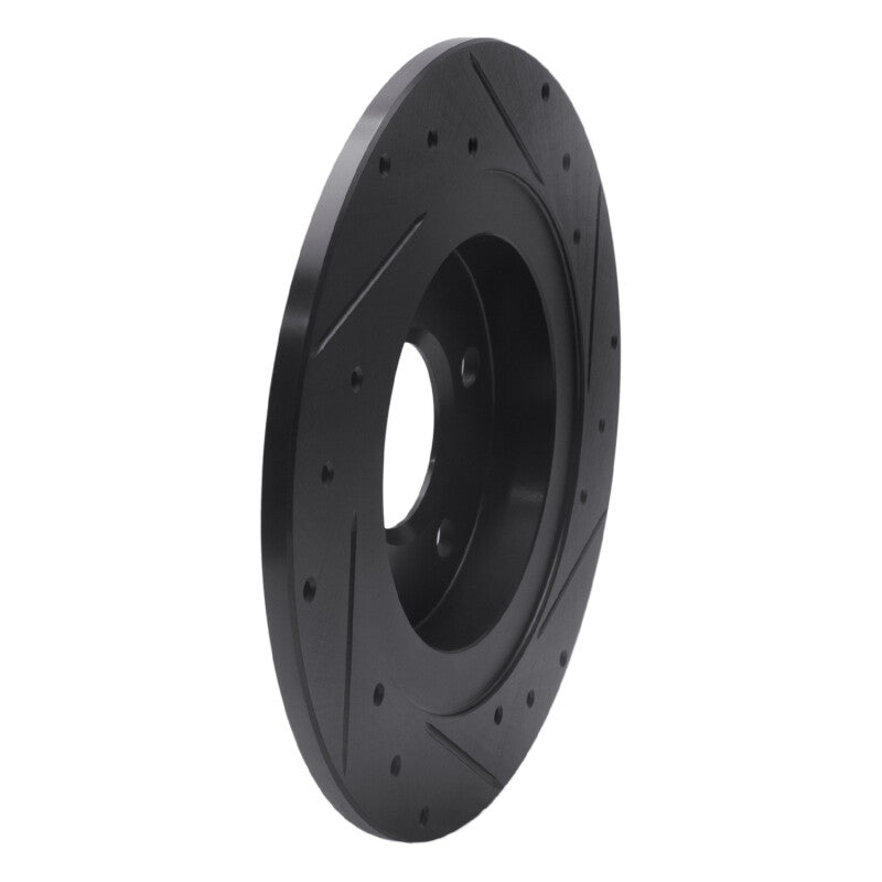 R1 Concepts R1 98-05 Buick Park Avenue Rear Left Drilled & Slotted Black Brake Rotor