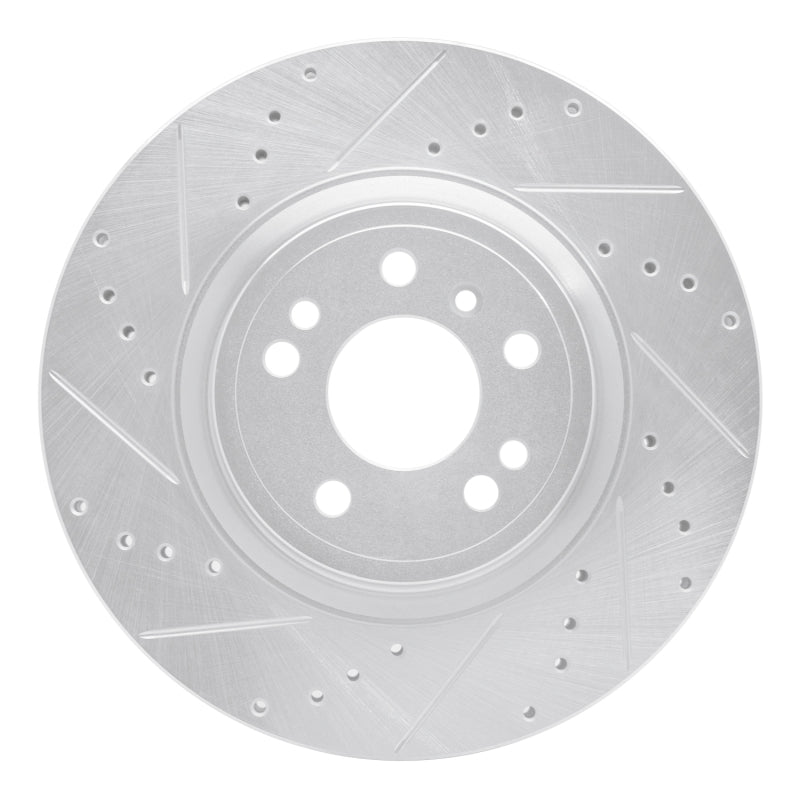 R1 Concepts R1 12-18 Mercedes-Benz ML350 Front Left Drilled & Slotted Silver Brake Rotor